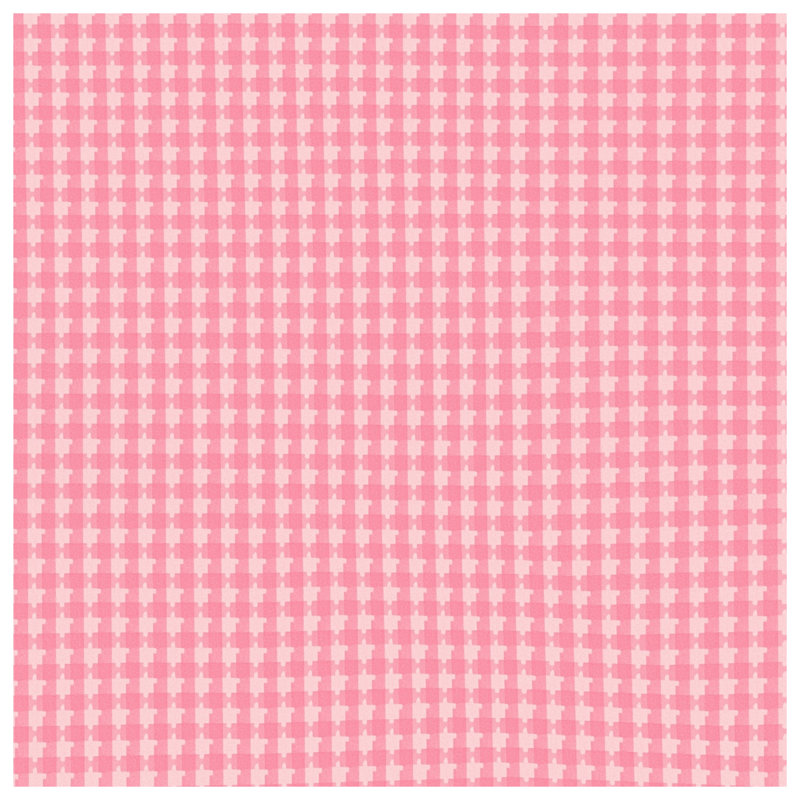 Édredon rose à motif pied-de-poule, Simple extra long