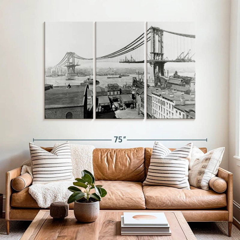 Lilie Manhattan Bridge Construction, 42" H x 65" W