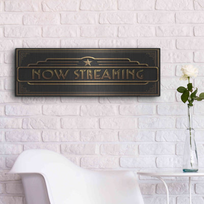 Art mural en métal Mercer41 «Now Streaming» par JJ Brando