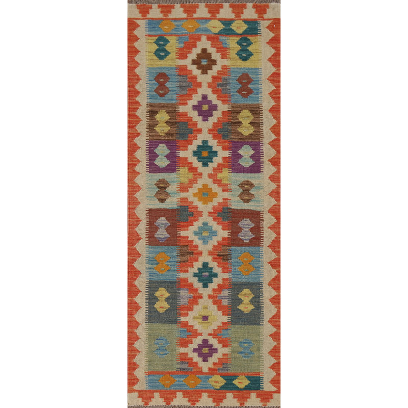 Multicolor Kilim Oriental Runner Rug 2x6
