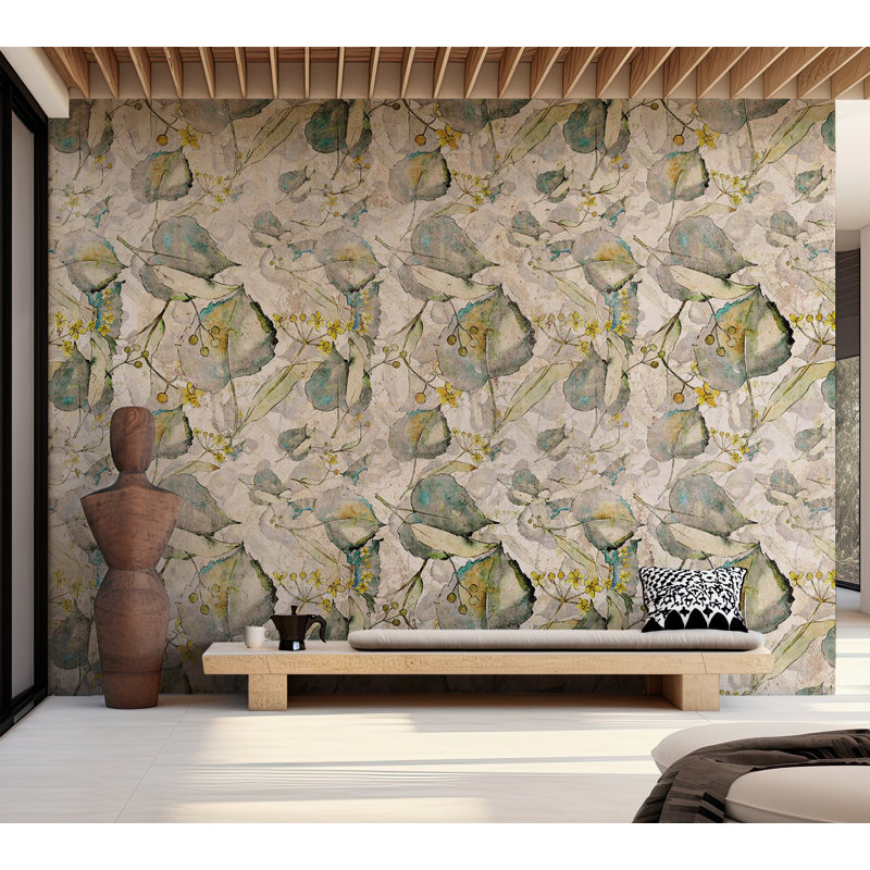 Adhésif mural Braxsten, L 110 po x l 154 po, Jaune