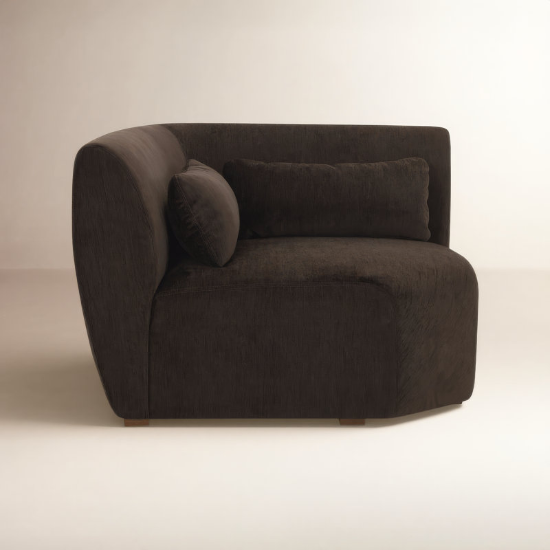 Anson Corner Chair, Charcoal Brown