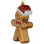 Ornements de Noël incassables en forme de pain d'épice avec chapeau de père Noël - 5 po - 18 carats