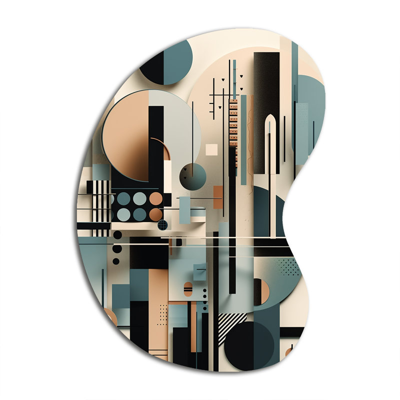 Colita - art mural géométrique abstrait en forme de métal, sculpture murale asymétrique en métal, H 31 po x l 22 po