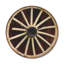 Horloge murale en bois sur roulette Country Country-63618320