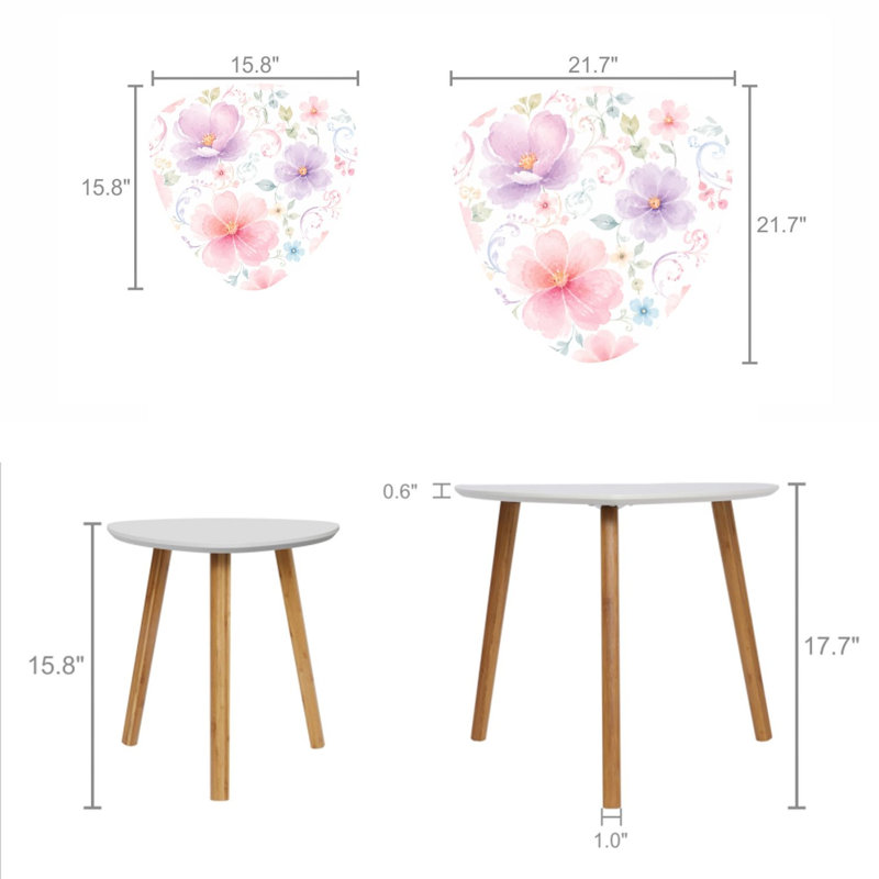 Ensemble de 2 tables basses gigognes Triangle