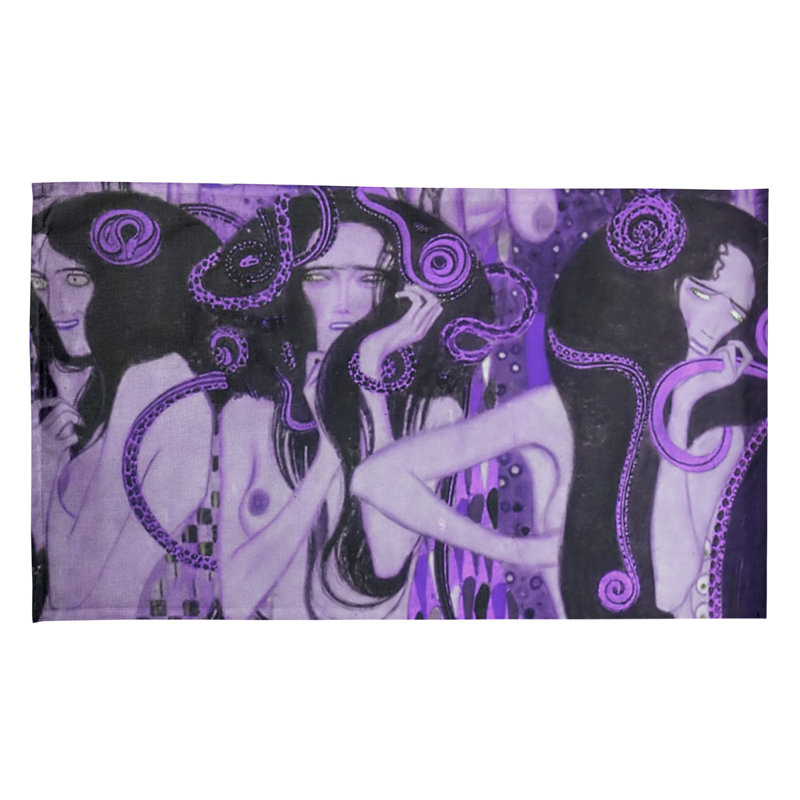 Serviette de thé beethoven frise Magaw, Mauve, Polyester sergé