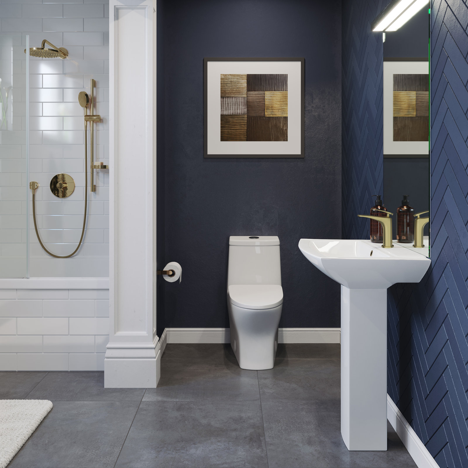 Sublime II 1-Piece Round Dual-Flush Toilet, White, Top