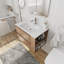 Meuble-lavabo mural avec lavabo en gel