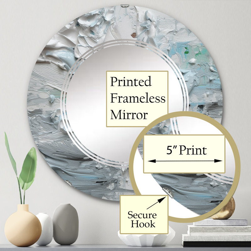 Miroir mural rond Taoualt, 24 po x 24 po