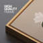 Minimaliste fleur blanche sur fond beige neutre - grande impression encadrée sur toile de la chambre principale-2102451245-2102451240