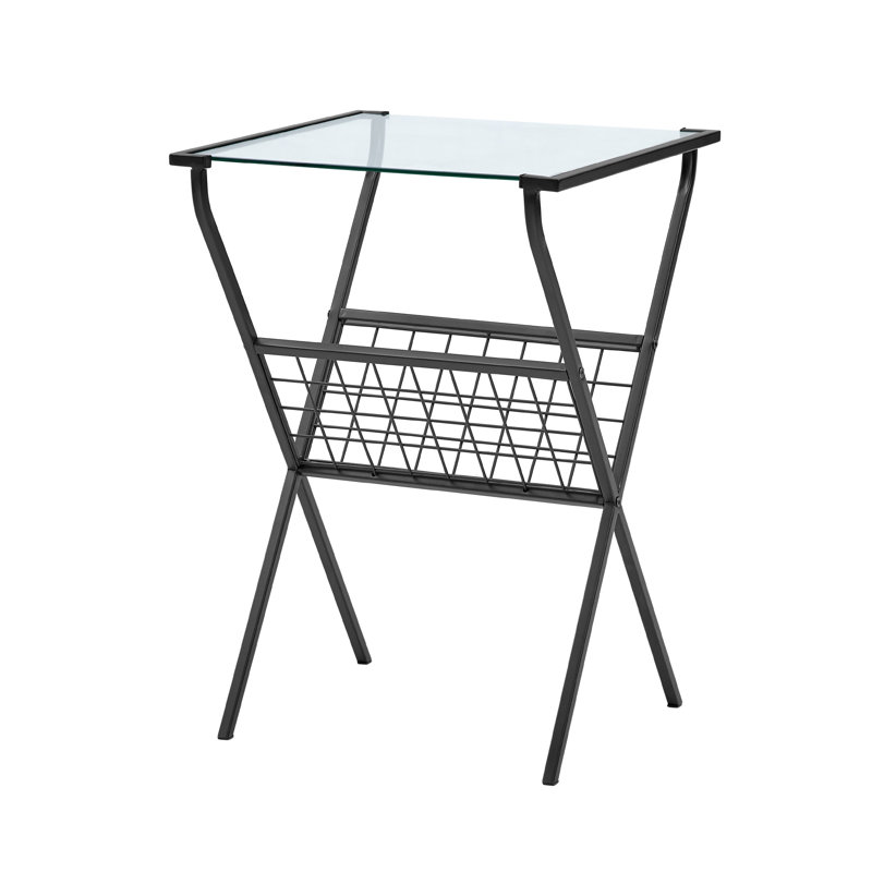 Glass Top End Table