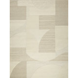 Armandi Hand Tufted New Zealand Wool Beige/Ivory Area Rug