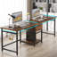 Bureau d'ordinateur 79 pouces pour deux personnes avec tiroirs et tablettes de rangement (sans la chaise)-943793545