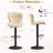 Mid-Century Modern Faux leather Low Back Swivel Adjustable Height Bar Stool Upholstered Counter Stool with Metal Frame-153978503-134297077