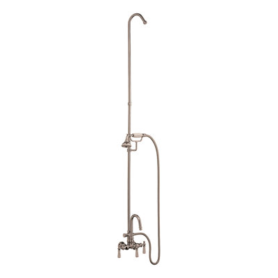 3 Handle Bathroom Clawfoot Tub Faucet with Diverter