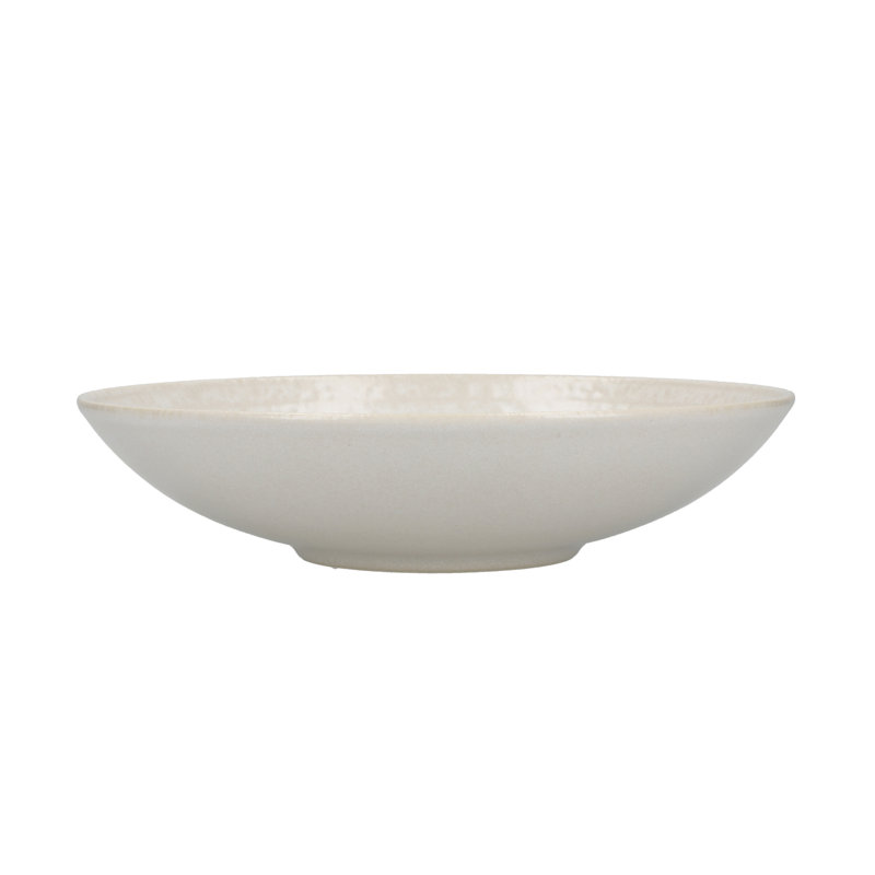 KitchenCraft Pasta Bowls in Gift Box, Lead-Free Glazed Stoneware - Embossed, Green/White