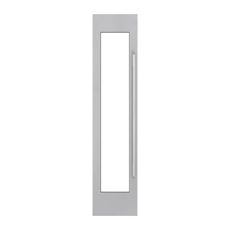 Wine Column Transitional, Satin STS Kit (1 Handle, 1 Panel, Toe Kick), Left Hinge, 24" Width
