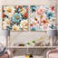 Boho - motif floral bohème pastel III - ensemble de 2 collages floraux carrés-101858079-101858080