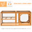 55" Chicken Coop Add-On: And Functional Outdoor Hen House With Combinable Design For 2 - 4 Birds Wooden Add-On Multiple Entrances 2-4 Poultry