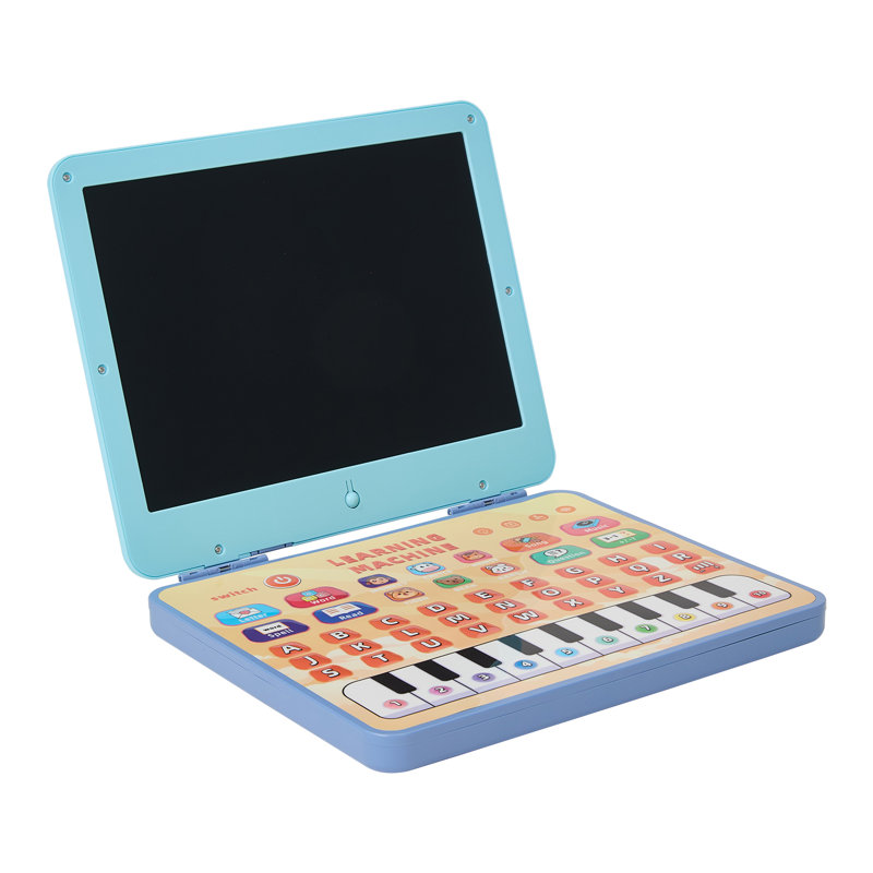 2-in-1 LED Drawing Board and Learning Laptop for Kids