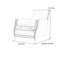 Chaise décontractée en similicuir éponge minimaliste