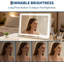 Lighted Makeup Mirror with 3 LED Lighting Modes, 10x Magnification, Touch Control, Tabletop or Wall-Mounted Vanity Mirror