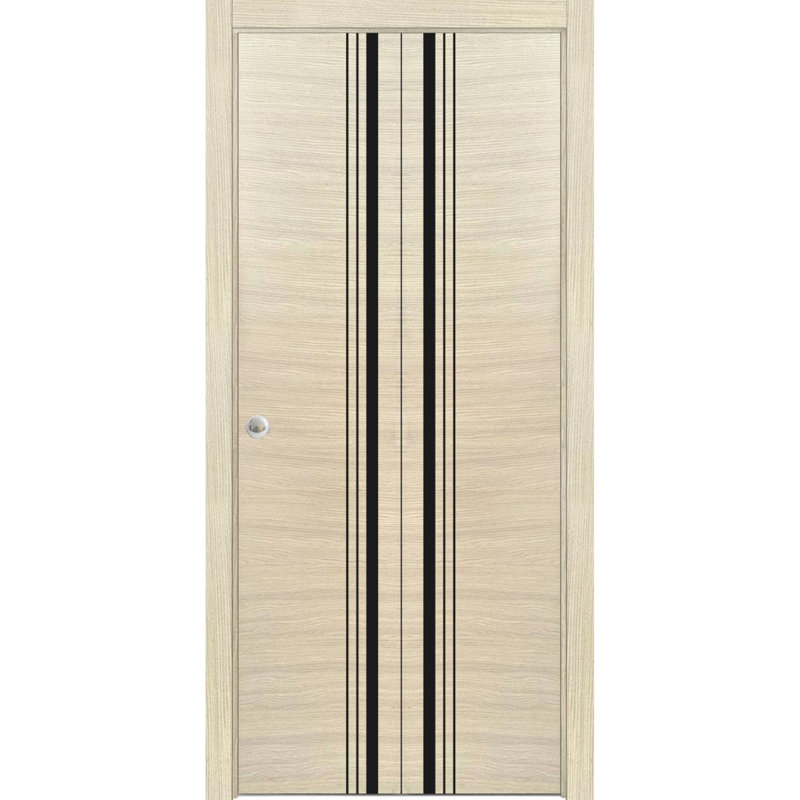 Porte pliante en bois massif massif, 48 po x 96 po