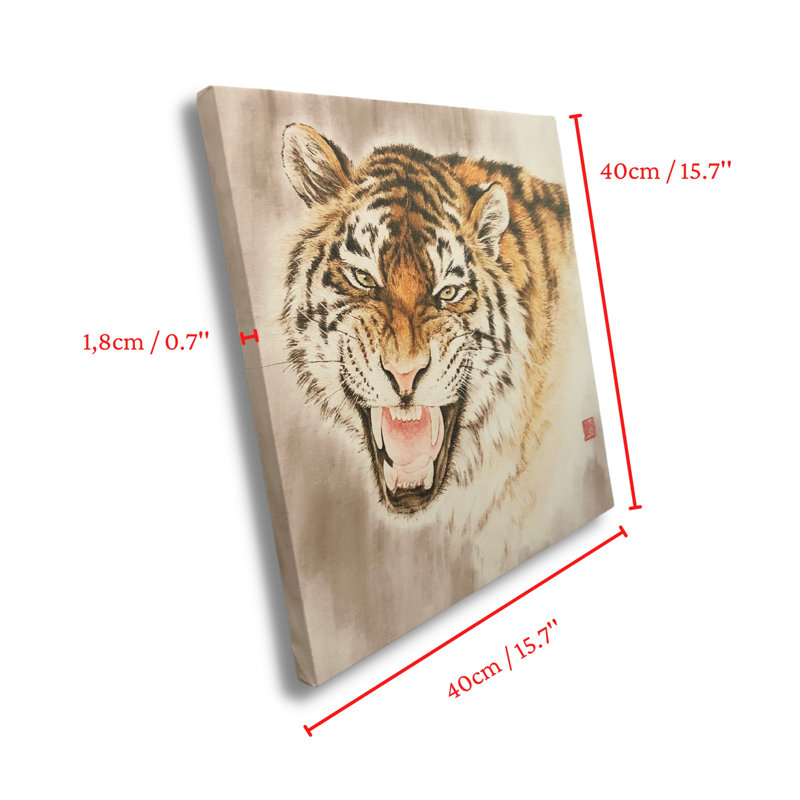 Tiger 1 Piece Wrapped Canvas Painting