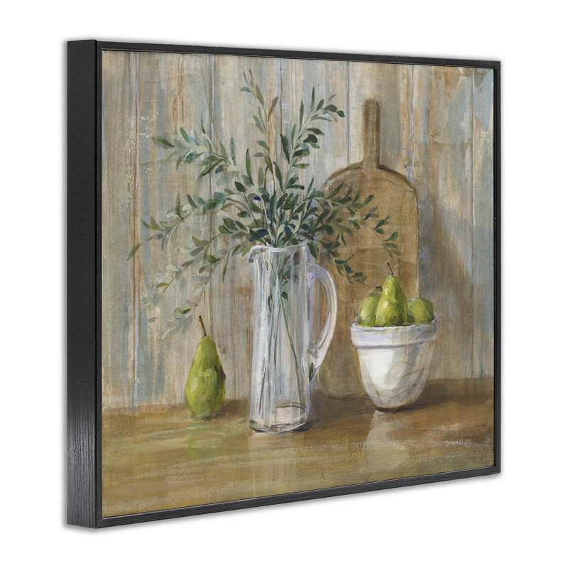 «August Grove® Rustic Pears Still Life», art de la giclée encadrée par Danhui Nai, H 20 po x l 16 po