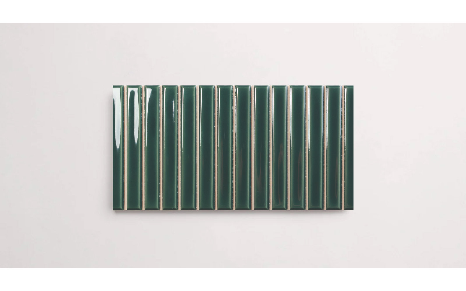 Love Bars 5" x 10" Glossy Tile, Royal Green