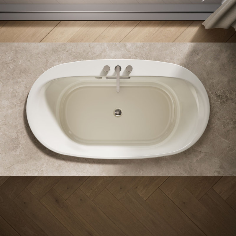 Baignoire à bulles chauffante ovale 66 po x 36 po avec drain central, It