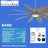 65" Barn 10 - Blade LED Smart Standard Ceiling Fan with Remote Control and Light Kit Included-43006878