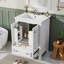 30" Solid Wood Frame Freestanding Bathroom Vanity with Sink, Door Organizer-66773590-34889120