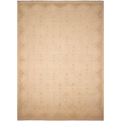 Tapis unique en laine noué à la main de style années 1990 de 9 pi 9 po x 15 pi 5 po Kellyanna