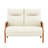 48" Upholstered Loveseat Sofa With Rattan Arms-1857826730