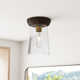 Tabitha Single Light Glass Flush Mount