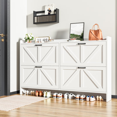 Armoire à chaussures avec 4 tiroirs rabattables