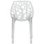 Chaise d'appoint transparente - ensemble de 2