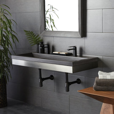 Zaca 48" Wall-Mounted Single Bathroom Vanity Set