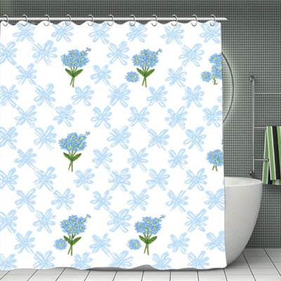 Rideaux de douche Forget Me Not Floral, 71 po x 71 po