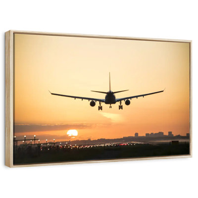 Avion au lever du soleil