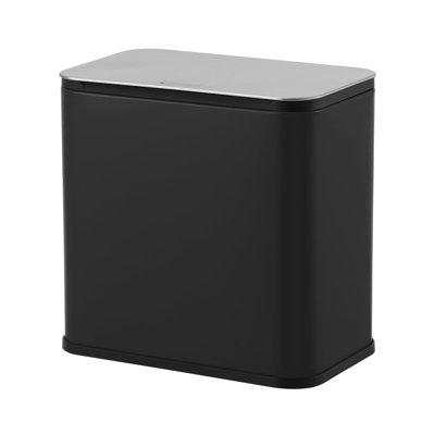 Bac à compost de cuisine pour comptoir ou sous l'évier, poubelle suspendue en acier inoxydable de 1,3 gallon avec couvercle