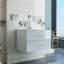 Meuble-lavabo mural blanc brillant 30 po avec lavabo-2039003801