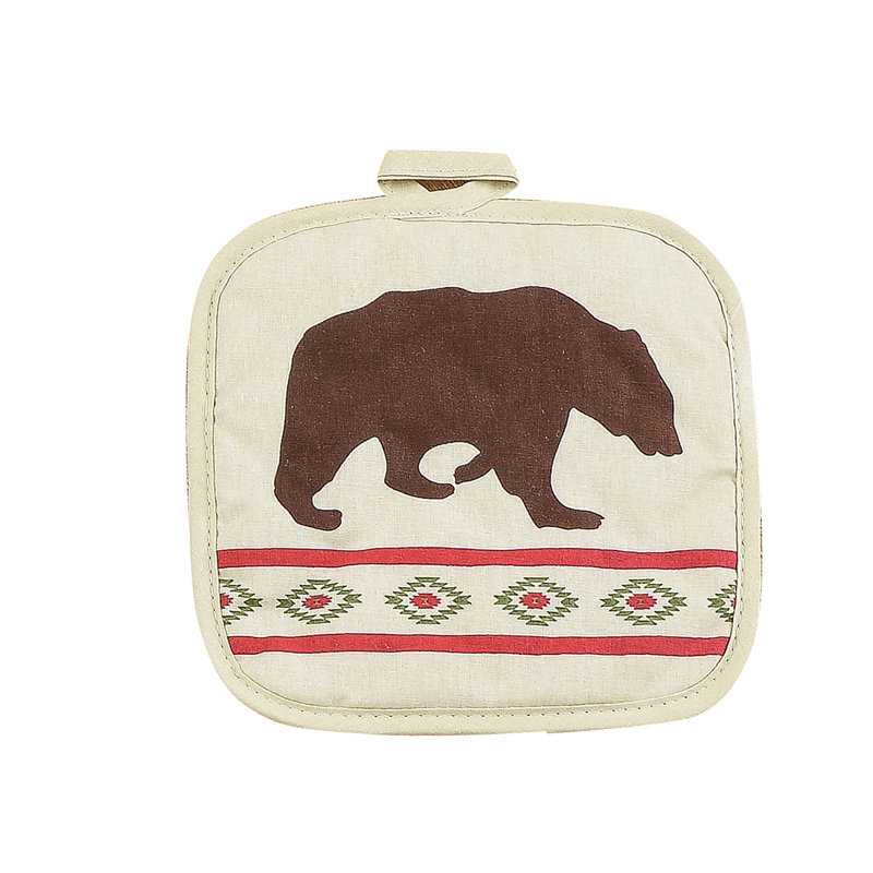 Paseo Road Pot Holders, 10 Piece Set, Aztec Bear