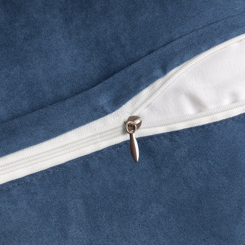 Coussin décoratif long en fausse fourrure, coussin d'appoint moelleux, Marine, Housse de coussin et insert, Square 20"
