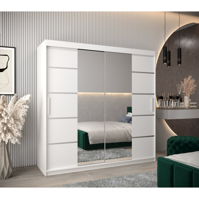 Lyllie 2 Door Manufactured Wood Wardrobe, White
