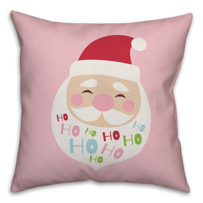 Coussin décoratif Père Noël, Housse de coussin seulement - Insert, 16 po x 16 po