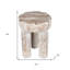 Table de bout ronde en bois massif blanc transitionnel 19 po Gracie Mills