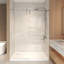 Porte de baignoire coulissante sans cadre, porte de douche de baignoire-120568419